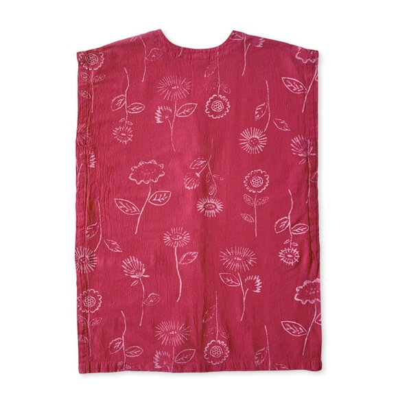 Vintage Sleeveless Floral Button Up Tunic Beach Cover Up Resort Farmer Cottage - Picture 1 of 10
